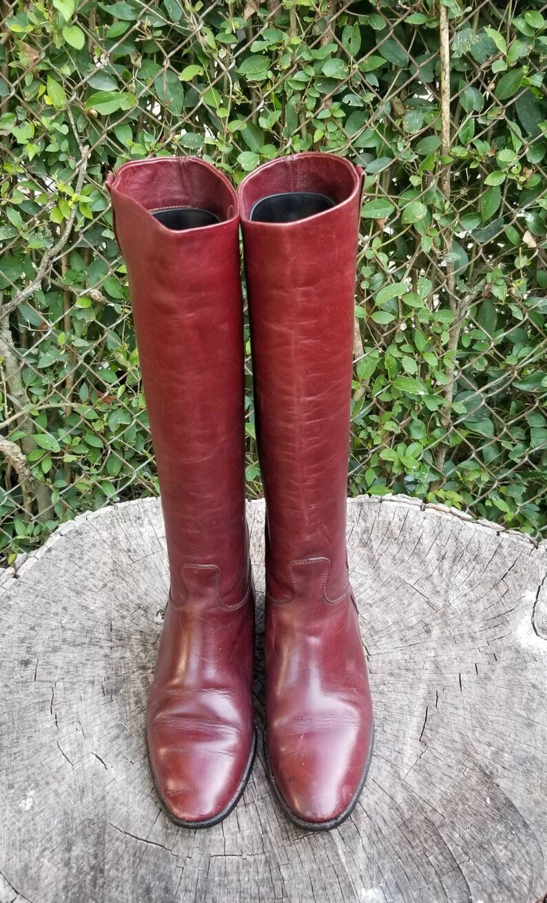 Sz. 5.5 Vintage Riding Boots/Genuine Leather Italian Style Etsy