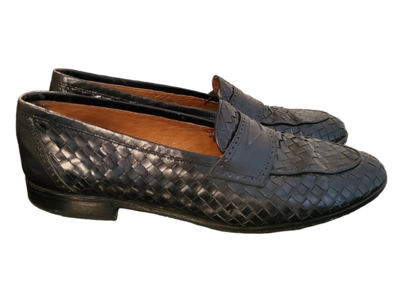 Johnston & Murphy Domani Woven Leather Loafers 10 M Italy Domani Italy Domani Shoes By Johnston And Murphy Domani By  main image 4