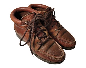 Vintage Timberland Genuine Leather Lace Up Ankle Booties Size 8.5