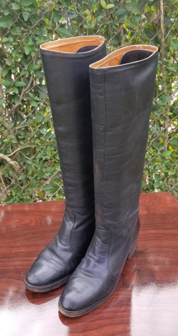 genuine leather tall boots