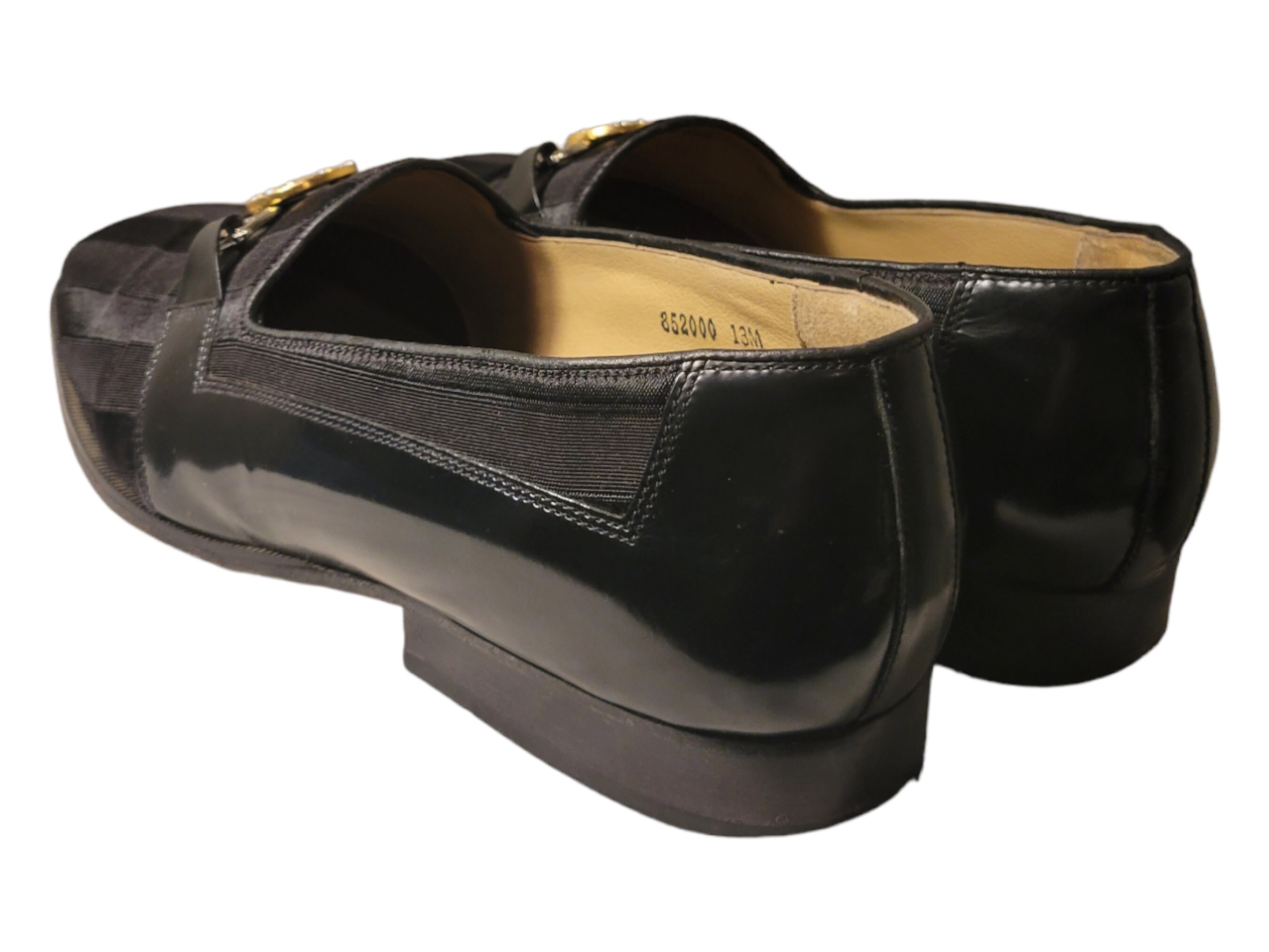 Vintage Giorgio Brutini Patent Leather and Fabric Slip on  display picture 1