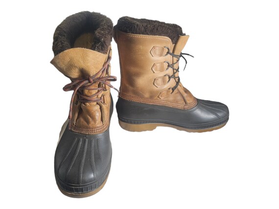 Buy SOREL Badger Snow Duck Boots Mens 10 Leather Rubber Work  display picture 1