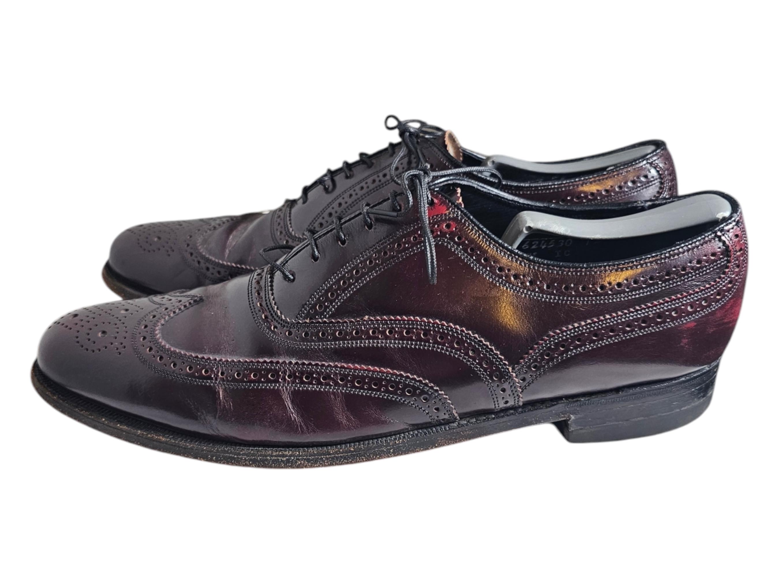 Florsheim Lexington Cap Toe Burgundy Oxford Dress Shoes SZ 10.5 3E (EEE) $145 Florsheim Lexington Men Size 11 C Burgundy Wingtip Oxford  main image 3