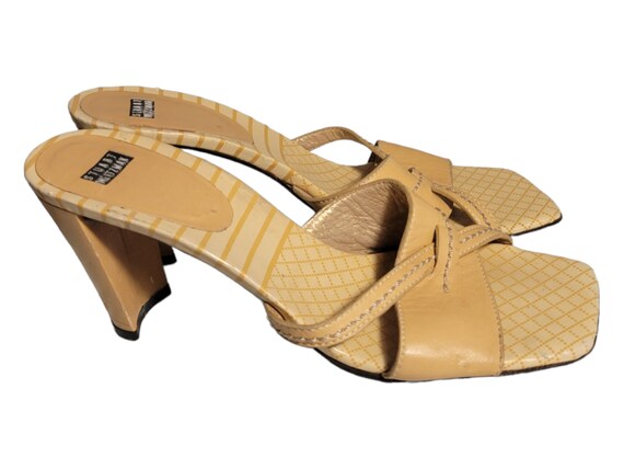 Stuart Weitzman Open Toe Slides Size 6/ Leather S… - image 2