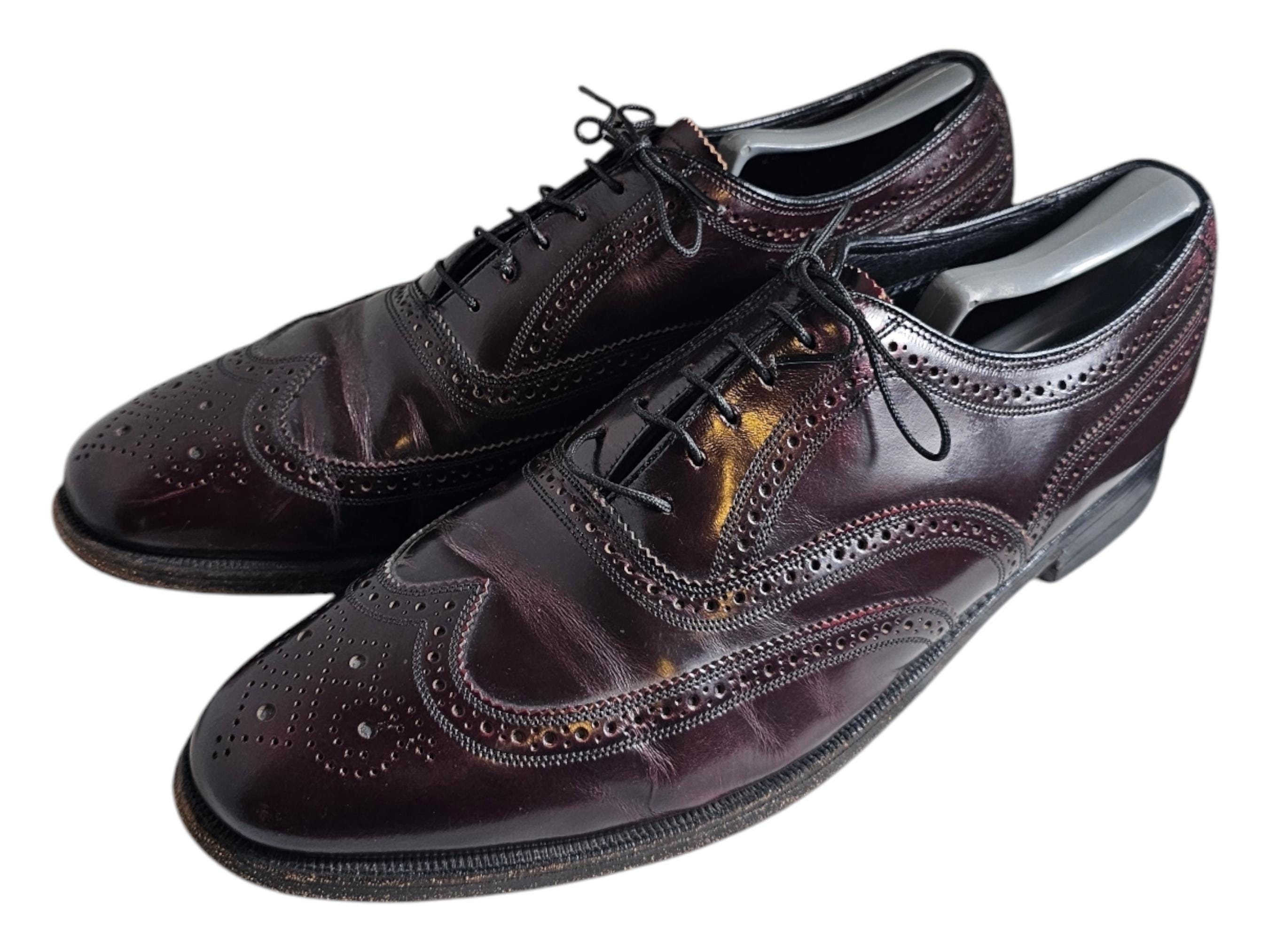 FLORSHEIM IMPERIAL 17109 WINGTIP BURGUNDY BLACK CHERRY MEN OXFORDS SHOES SZ 9 D Florsheim Imperial Comfortech 9D Mens Wingtip Brogues Tassel  main image 3