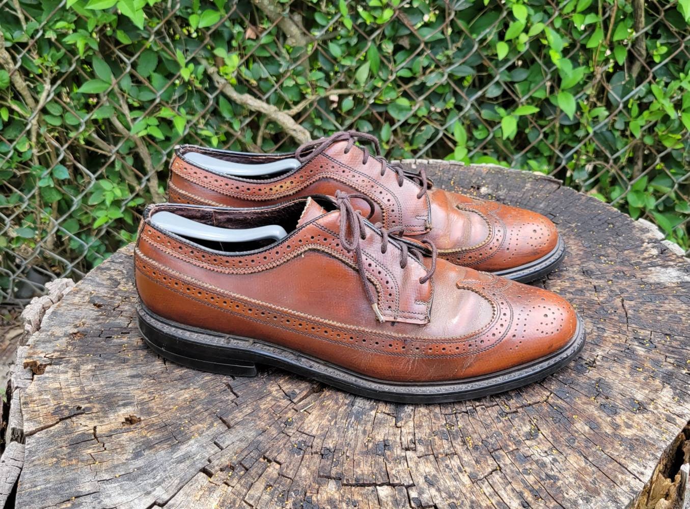 Florsheim Imperial 9.5 D Oxford Kenmoor Long Wingtip Cognac