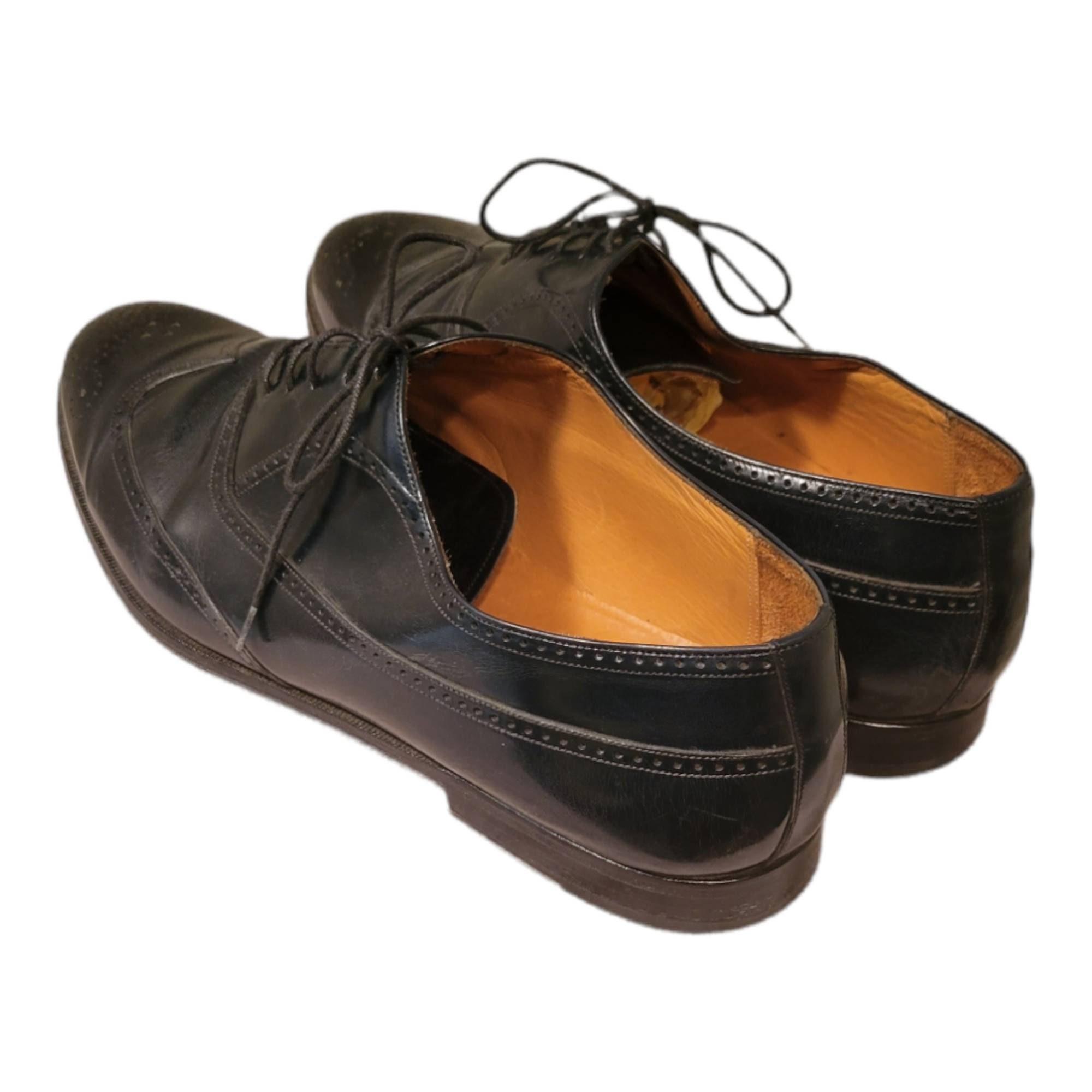 Vintage  Blue Wingtip Men\'s Dress Shoes By Miguel Angel/Size 11.5 Lace Up Wingtip Shoes | Allen Edmonds main image 3