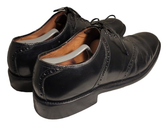 Vintage NETTLETON Black Calf Saddle Oxford, Circa 1980: (US 10.5 B) Vintage NETTLETON Black Calf Saddle Oxford, Circa 1980: (US  main image 3
