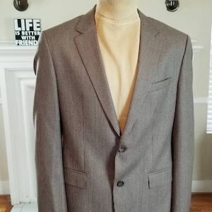 Boss Hugo The James4 Brown Blazer Houndstooth 100% Wool Suit Jacket With Tag! 40
