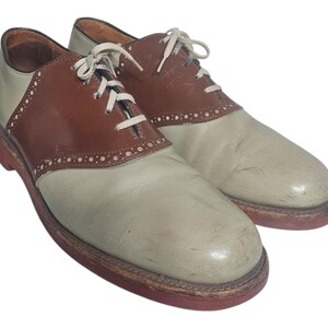 Vintage Cole Haan Saddle Oxfords Two-tone Leather USA Made 