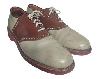 Vintage Cole Haan Saddle Oxfords Two-tone Leather USA Made  display picture 2