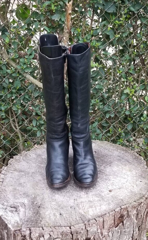 Sz 7.5 Vintage Genuine Leather Riding Boots By Th… - image 3