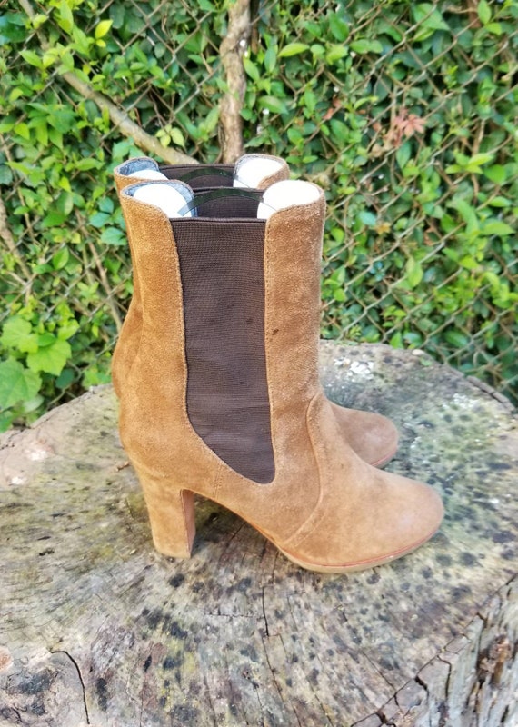 Vintage Chelsea Stretch Gore Chunky Platform Boot… - image 2