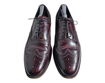 Florsheim Men’s Classic Kenmoor Wingtips Oxford Size 12 Color: Burgundy Florsheim Kenmoor Oxford Burgundy Wingtip Shoes main image 2