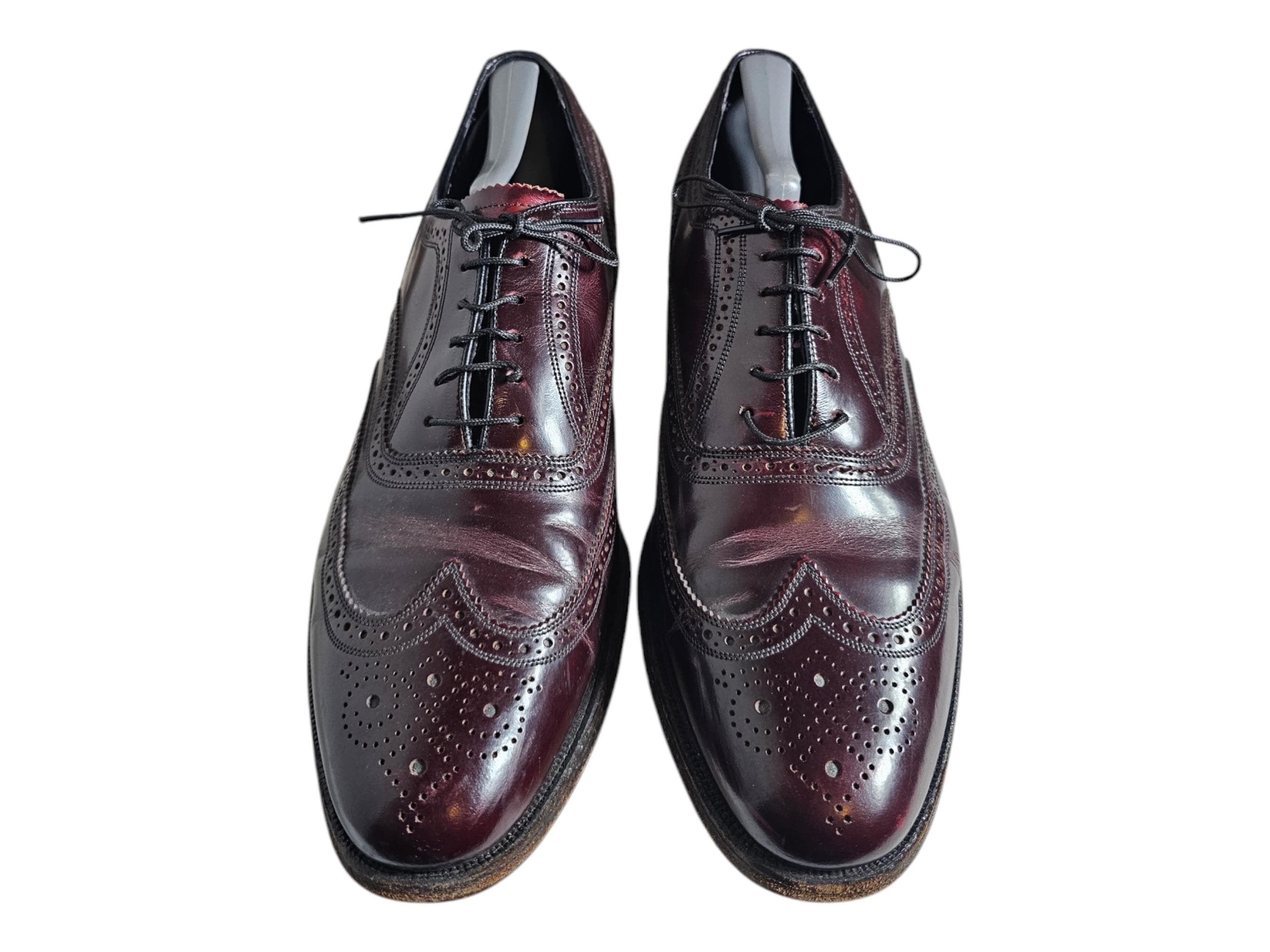 Florsheim Lexington Men Size 11 C Burgundy Wingtip Oxford 
