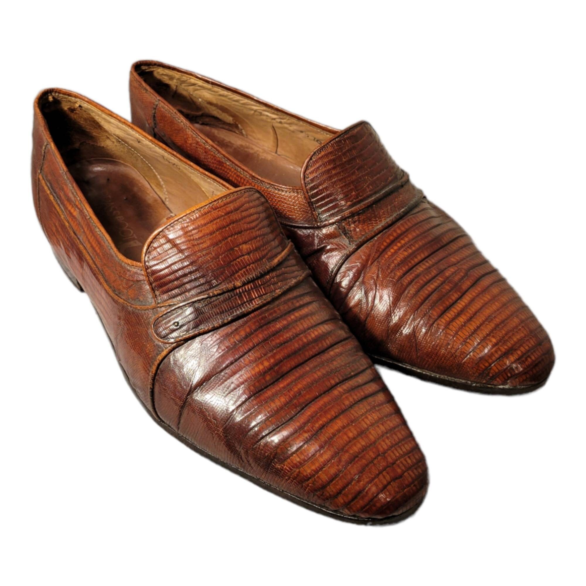 Mens Genuine Lizard Shoes Etsy