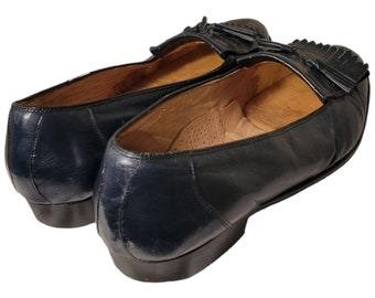 Brass Boot Handmade Leather Tassel Kiltie Slip on Loafer Men  display picture 3