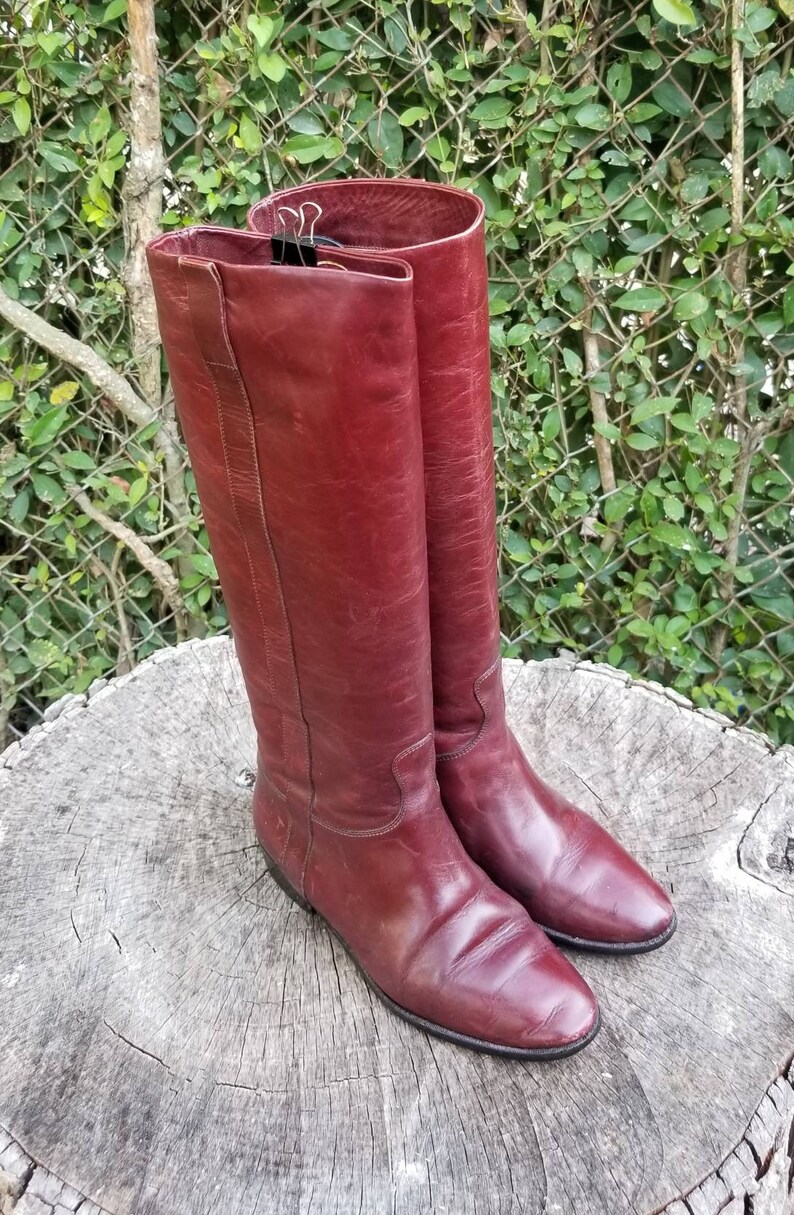 Sz. 5.5 Vintage Riding Boots/Genuine Leather Italian Style Etsy