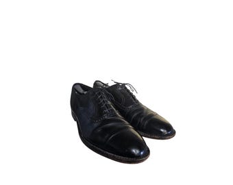 Allen Edmonds Belgium Herren 10.5 Schwarzer Leder Oxford Kleidschuh