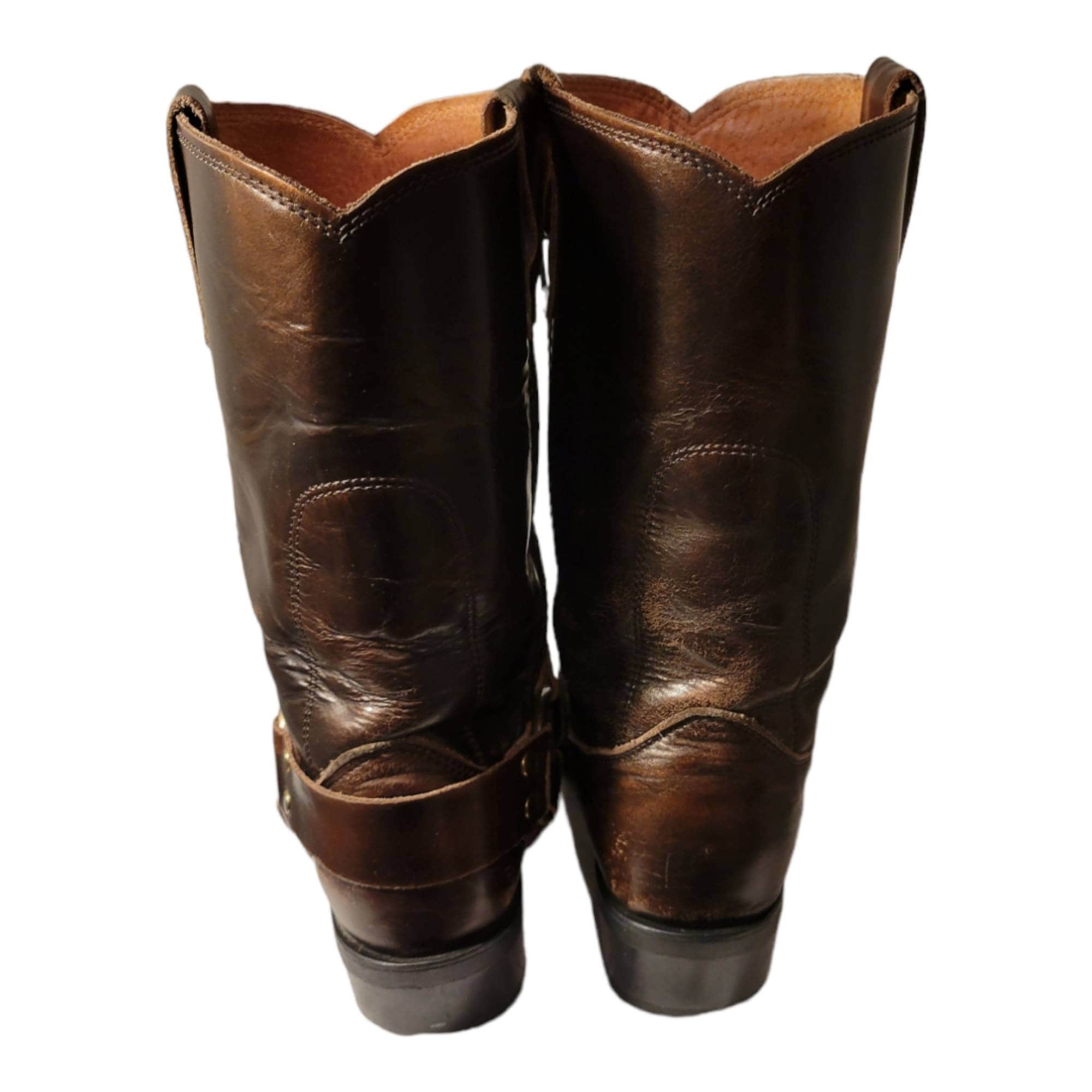 Mens Road Wolf Cognac Brown Leather Ankle Zipper Boots Biker Size 10 M Crossover™ Hiker | A retro Alpine boot | WOLF & SHEPHERD  main image 4