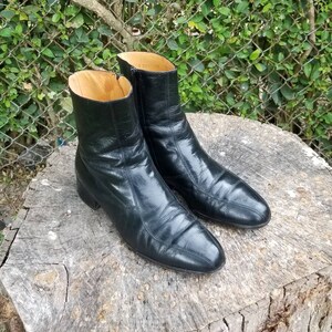 Florsheim Mens Black Leather Side Zip BEATLE BOOTS SIZE 10 D 70s 80s Etsy India