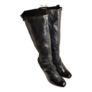 GUESS - Knee High-Heeled Boots, approx. 4” Heel, Black, Size 10M