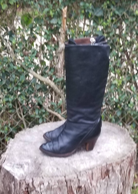 Sz 7.5 Vintage Genuine Leather Riding Boots By Th… - image 4