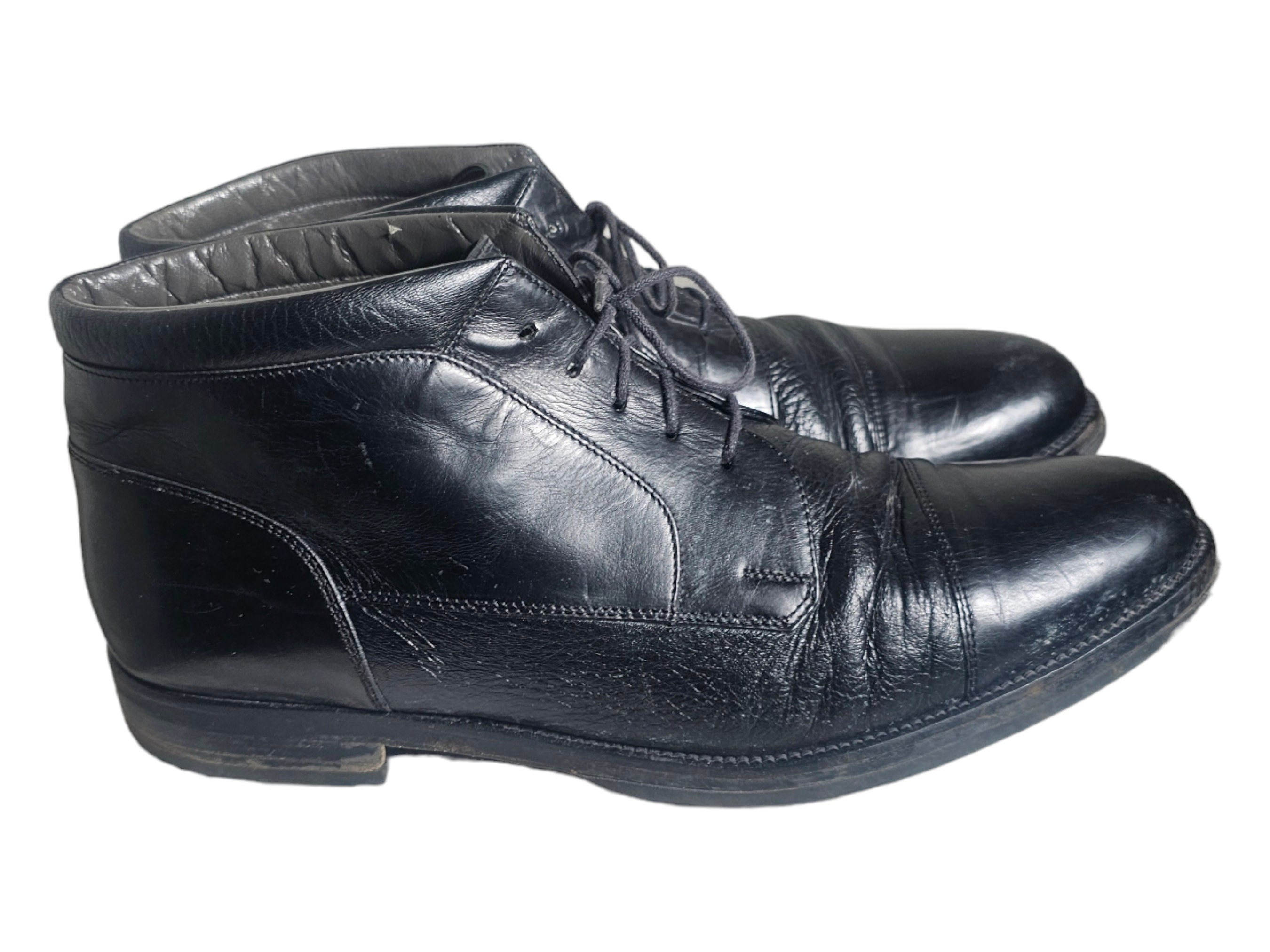 Johnston & Murphy Cellini Boots Mens Size 8 M Brown Leather Chukka Made Italy Men main image 4