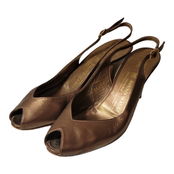 Bruno Magli Womens Size 6.5  Leather Peep Toe Sli… - image 8