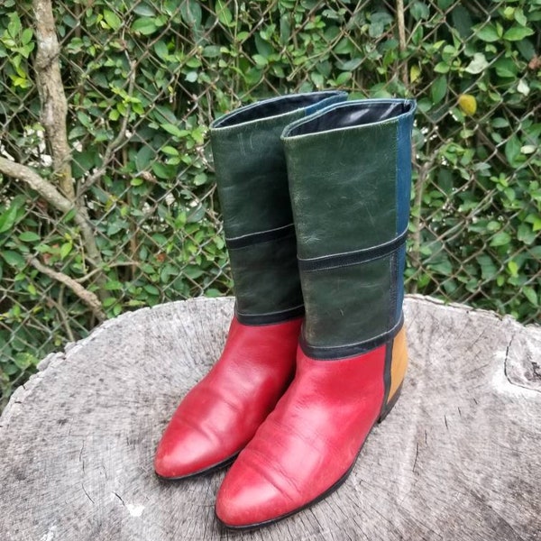 vintage brown ankle boots