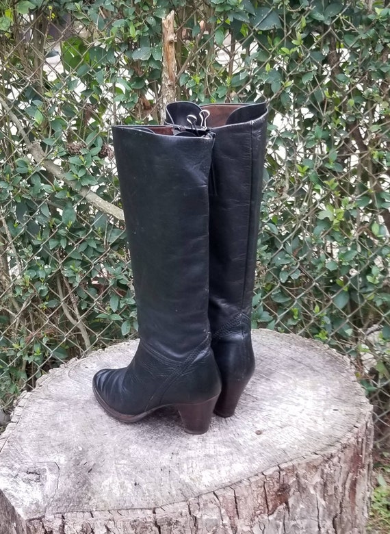 Sz 7.5 Vintage Genuine Leather Riding Boots By Th… - image 5