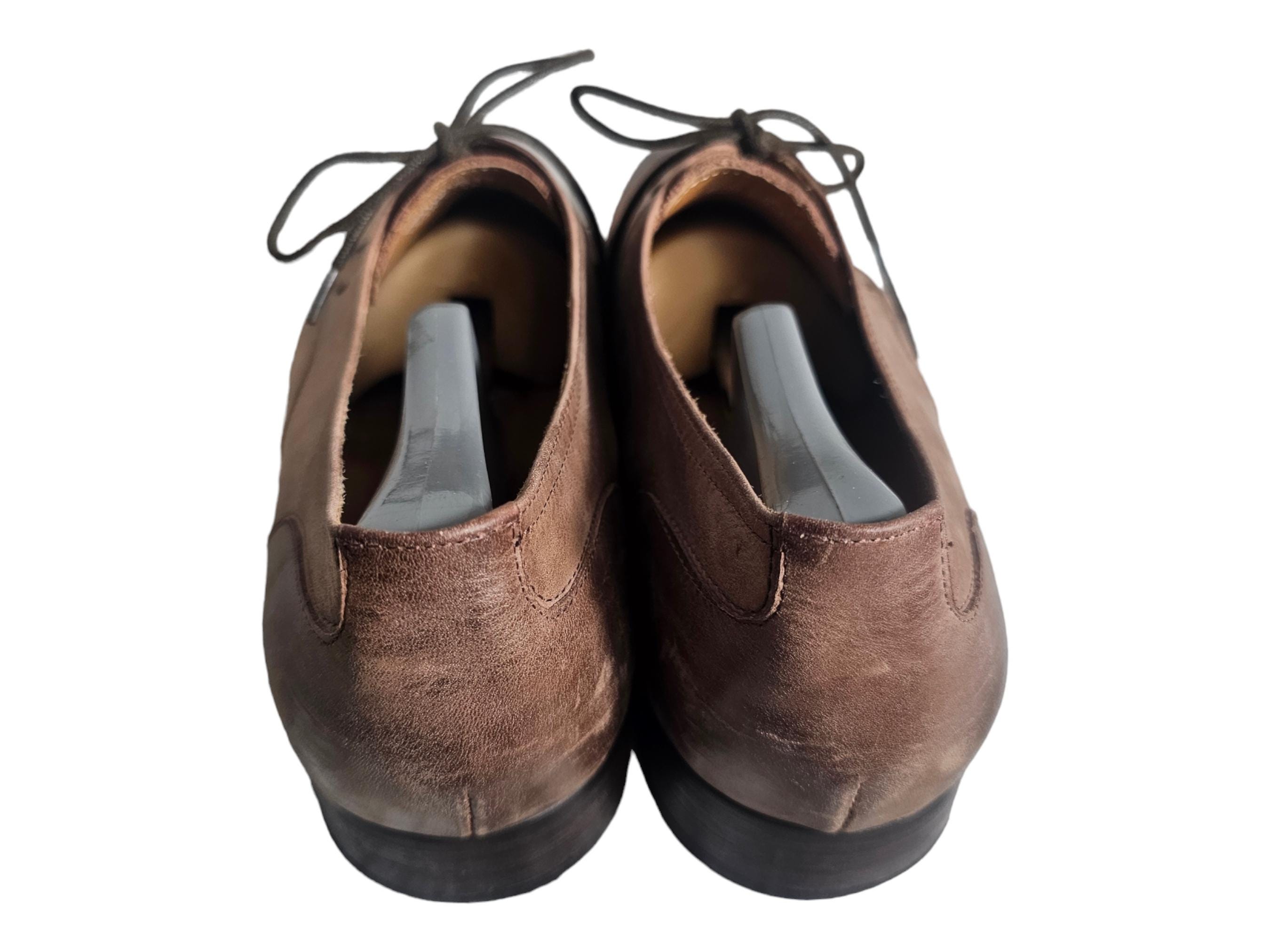 Men Bacco Bucci Mocha Brown Genuine Leather Dress Shoes Size 
