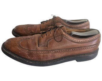 Florsheim Vintage Royal Imperial Wingtip Kenmoor 5 Nail V Cleat 92604 Sz 12 C Vintage Florsheim Imperial 92604 Wingtip Shoes 5-Nail V  main image 3