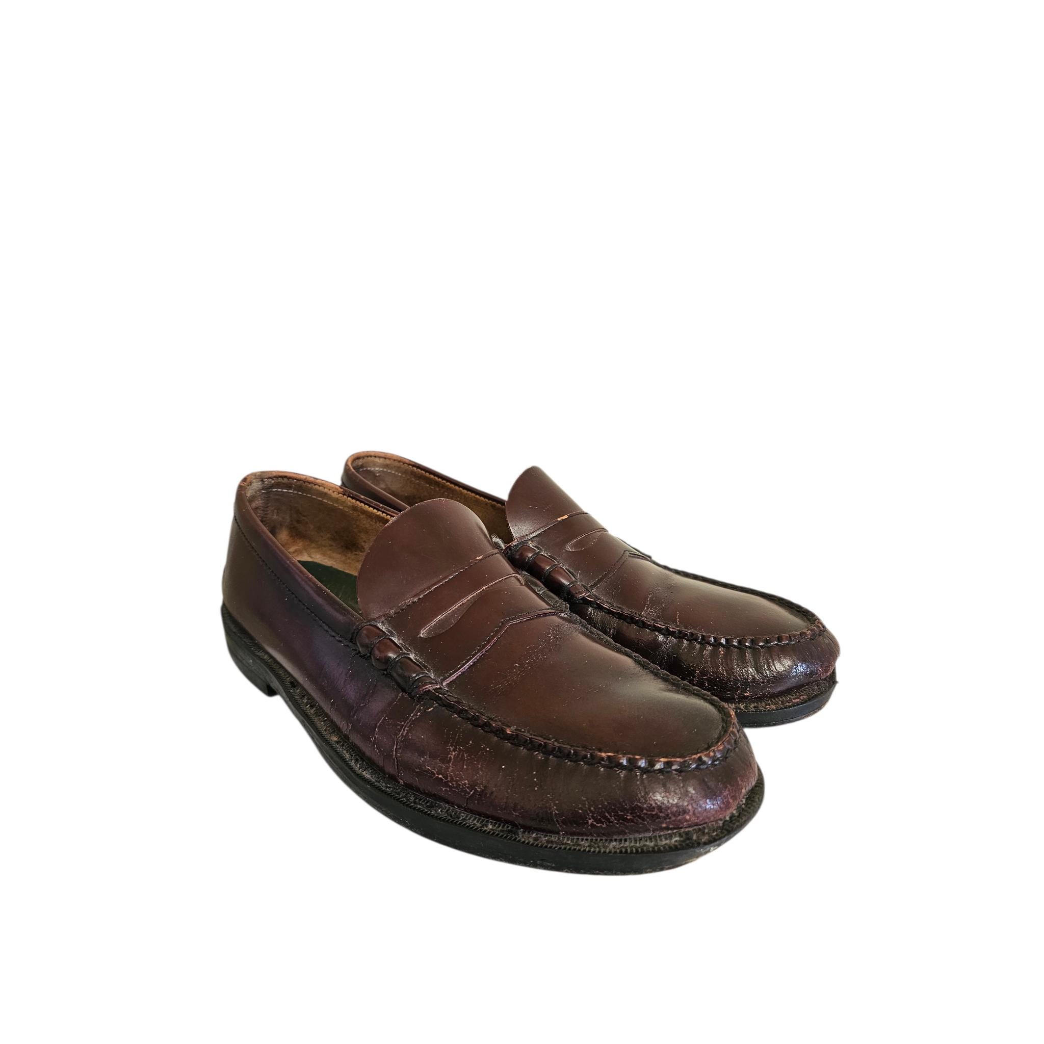 NWOT Vintage Designer Michaels Shoes Leather Men\'s Loafers Size 12 Timeless charm meets festive elegance. ? Walk into the New  main image 3