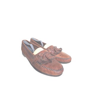 JOHNSTON & MURPHY Cream Taupe Basket Weave Preppy Business Leather Loafers 11.5M JOHNSTON & MURPHY Cream Taupe Basket Weave Preppy Business  main image 3