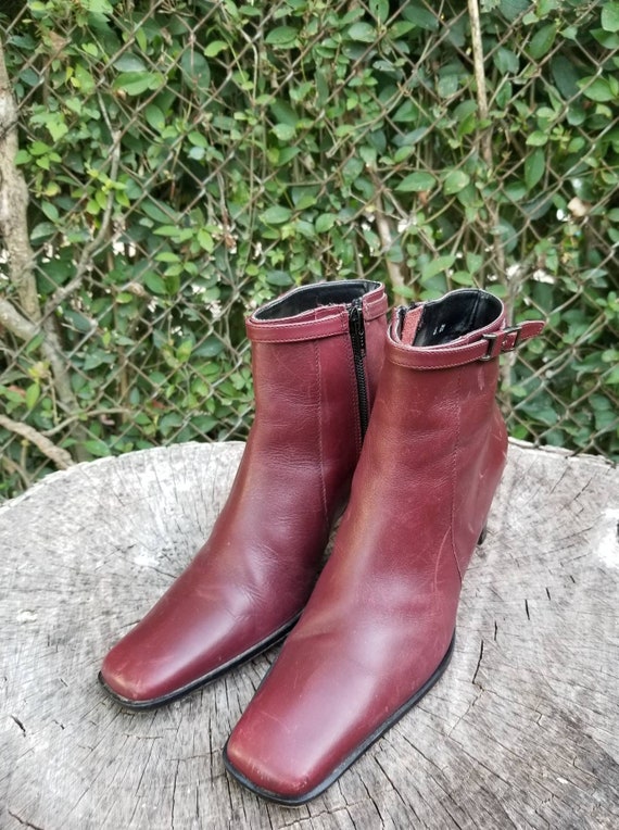 Sz. 6 Vintage Ankle Boots/Zipper Ankle Boots With