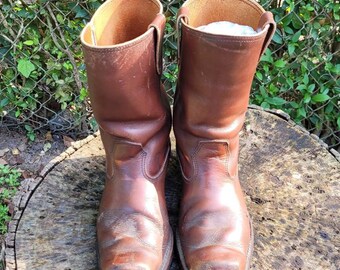 Vintage Cats Paw Leather Motorcycle Boots - Men display picture 3