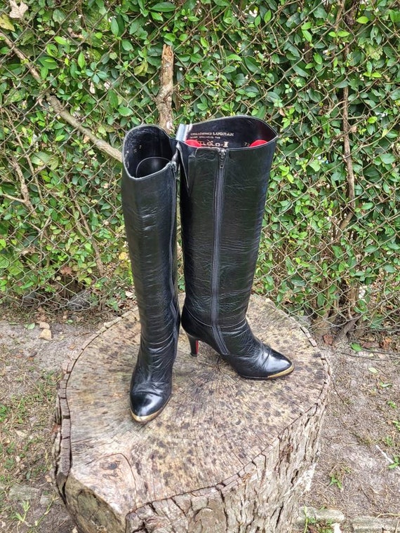 Very Sexy Vintage Genuine Leather Boots From The 8