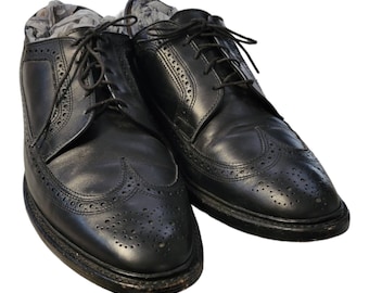 Vintage 80s Allen Edmonds Macneil Burgundy Shell Cordovan Longwing