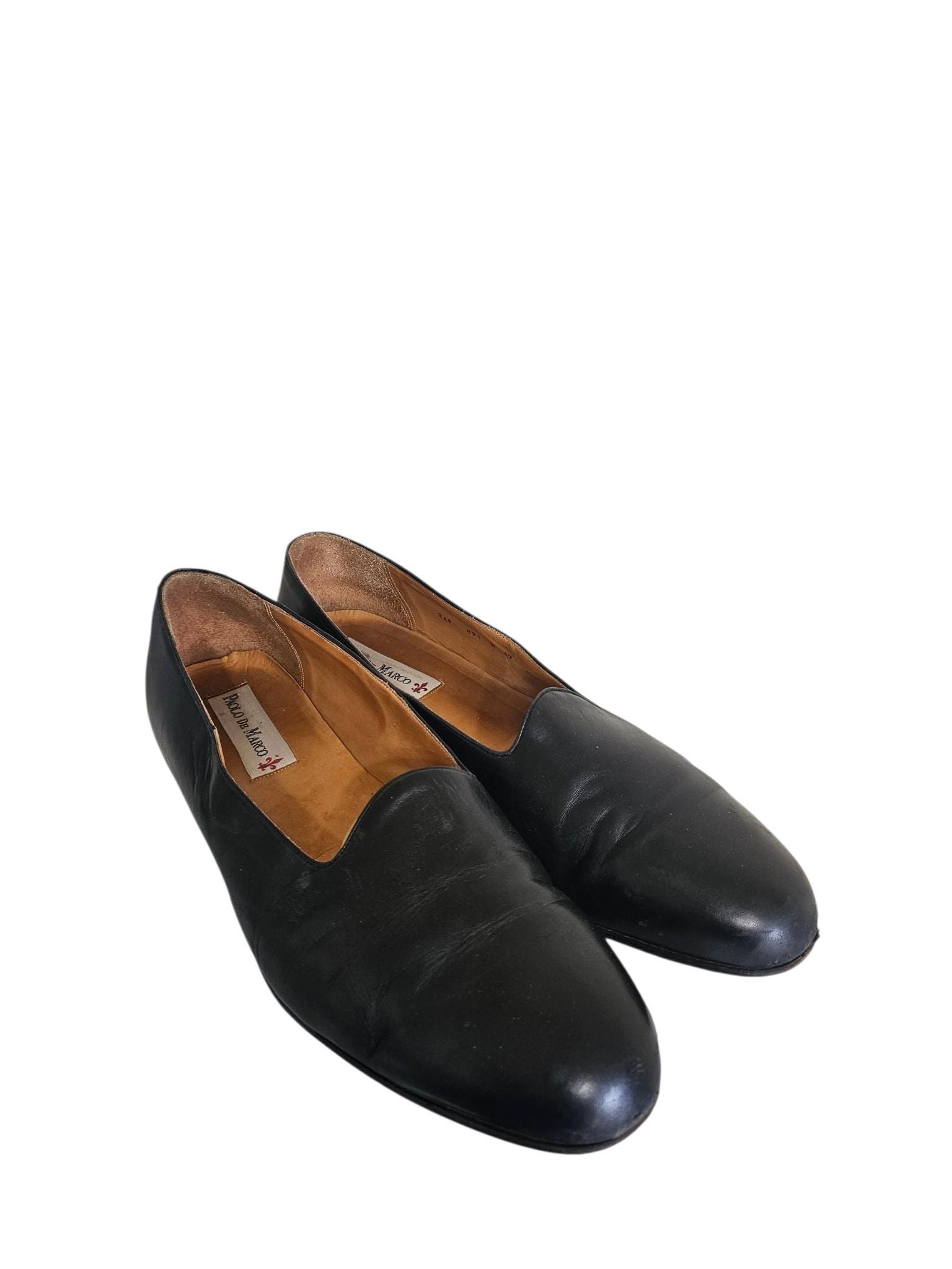90s Black Loafers - Etsy