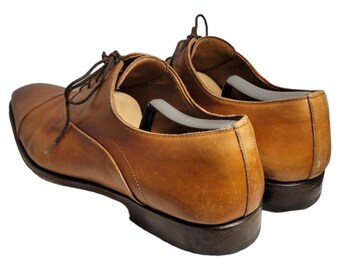 Magnanni Men's Saffron Oxford Size 12M Cap Toe Dress Shoe Tan