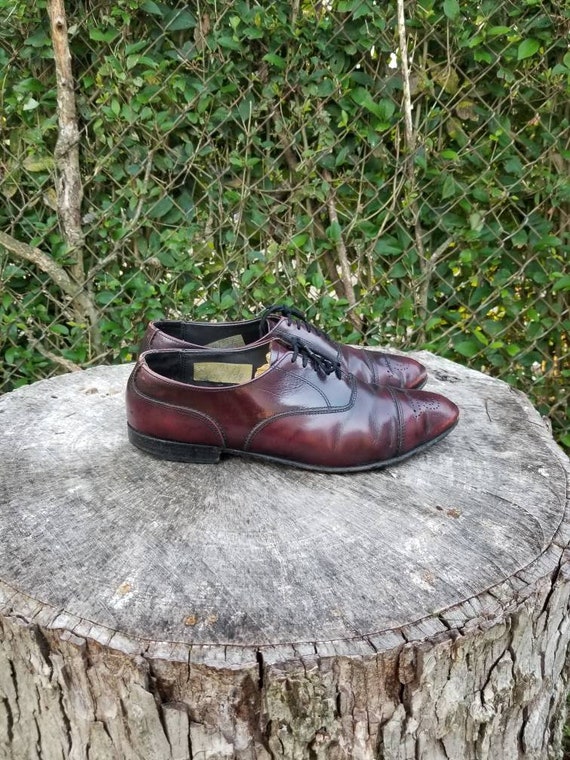 Sz 9 Vintage Oxford Shoes/ Genuine Leather Wingti… - image 7