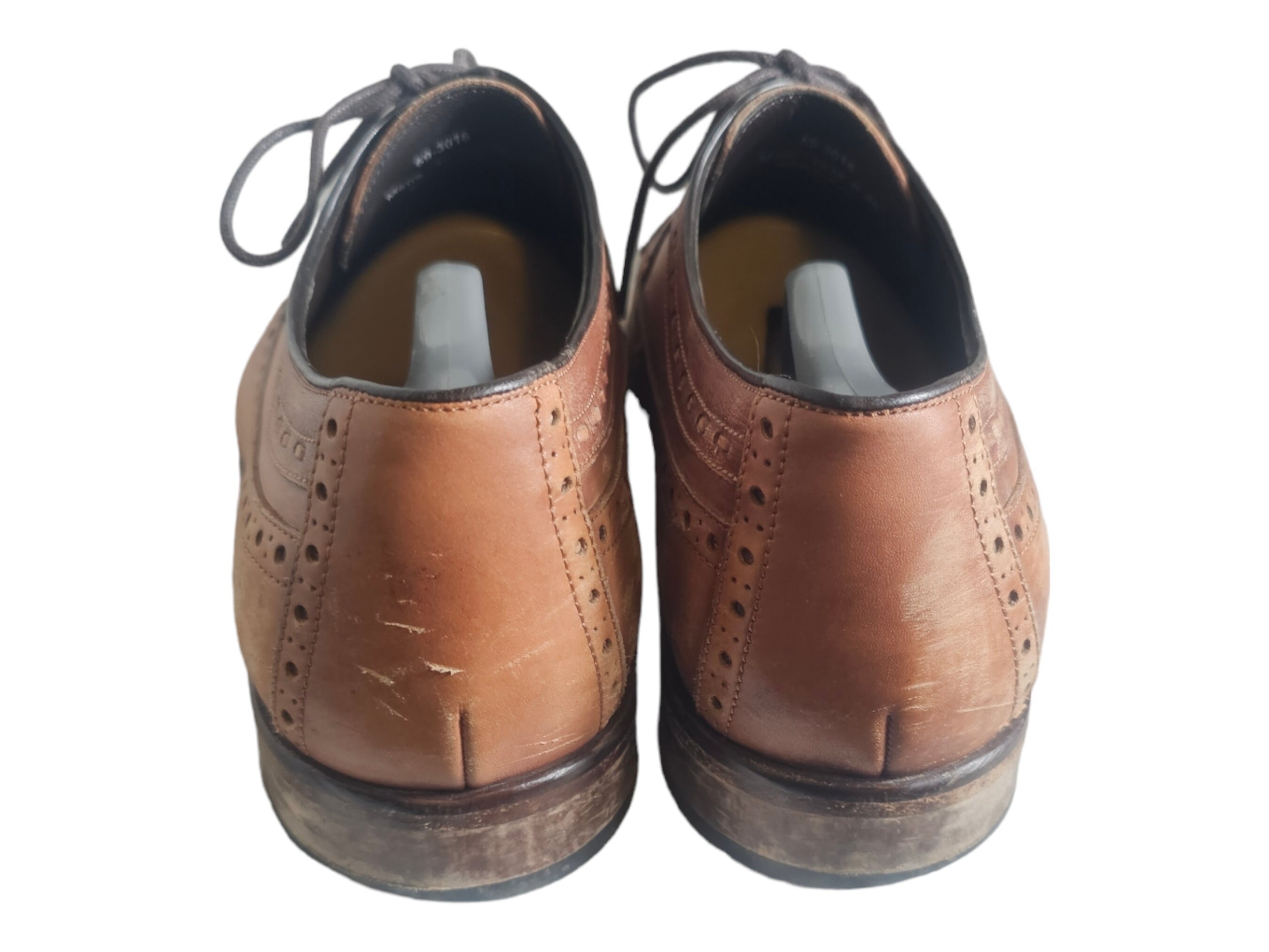 Johnston & Murphy Brown Leather Oxford Wingtip Dress Size 12 