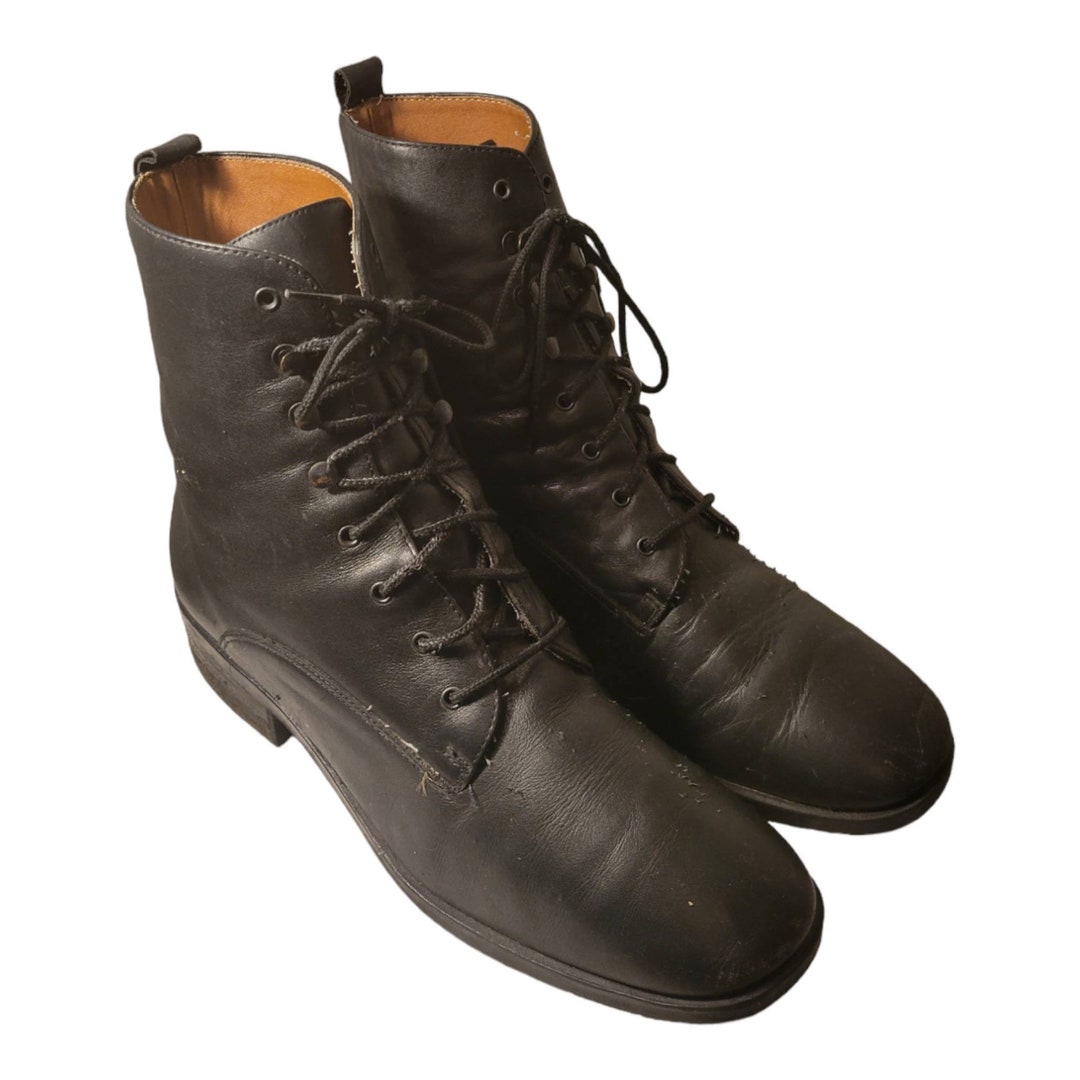 rometty ii vintage smooth leather lace up boots