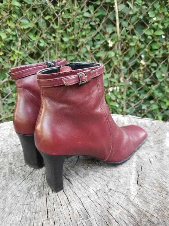 Sz. 6 Vintage Ankle Boots/Zipper Ankle Boots With… - image 9