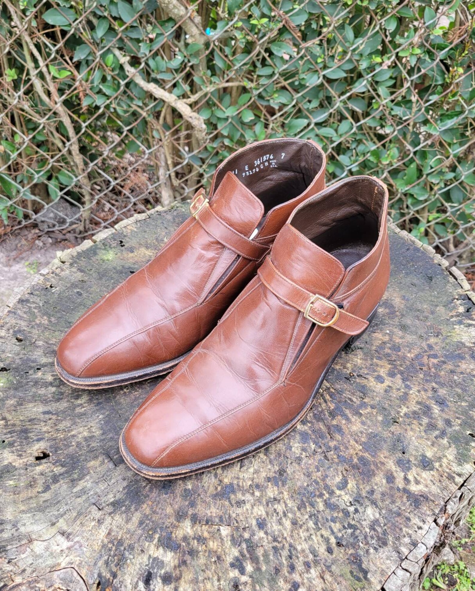 florsheim double monk strap shoes