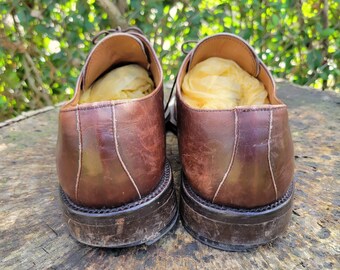 Ciro Schiano Brown Leather Oxfords: Cap Toe Dress Shoes  display picture 3