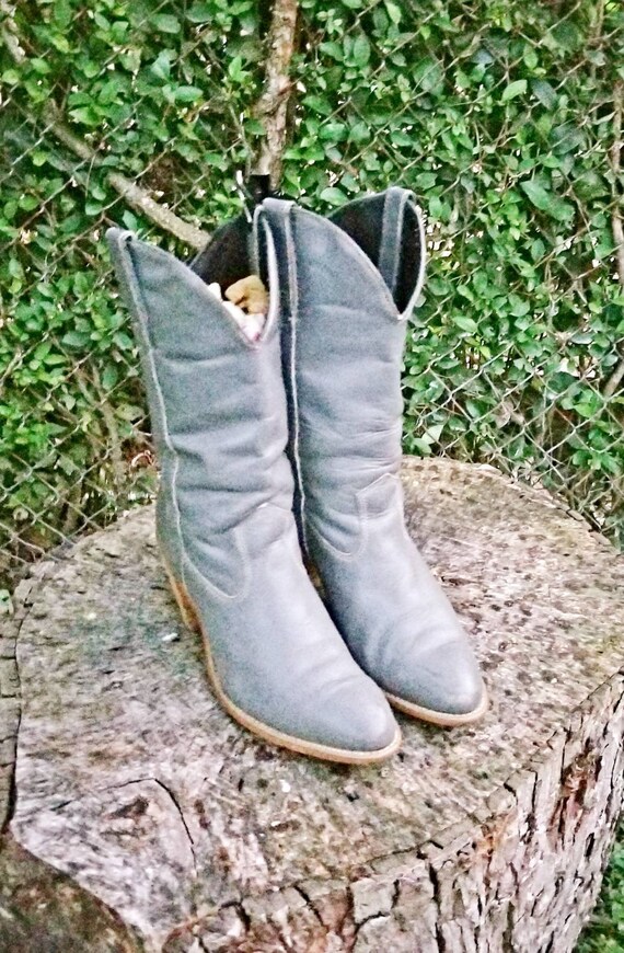Vintage 1970's Leather Capezio L702 Grey 10 M West