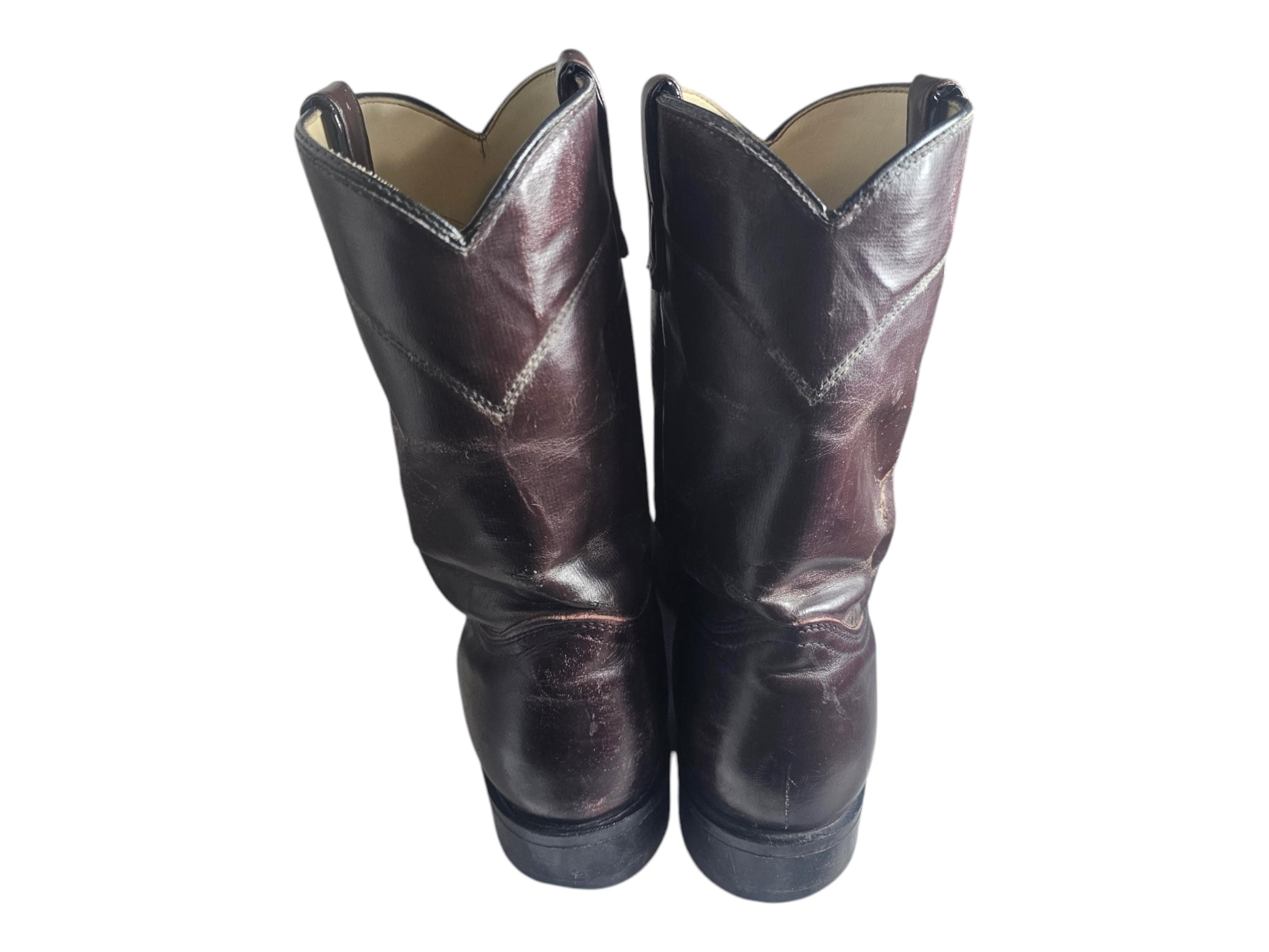 Vintage TEXAS Mens Leather Boots, All American Made. 11 D Men main image 2