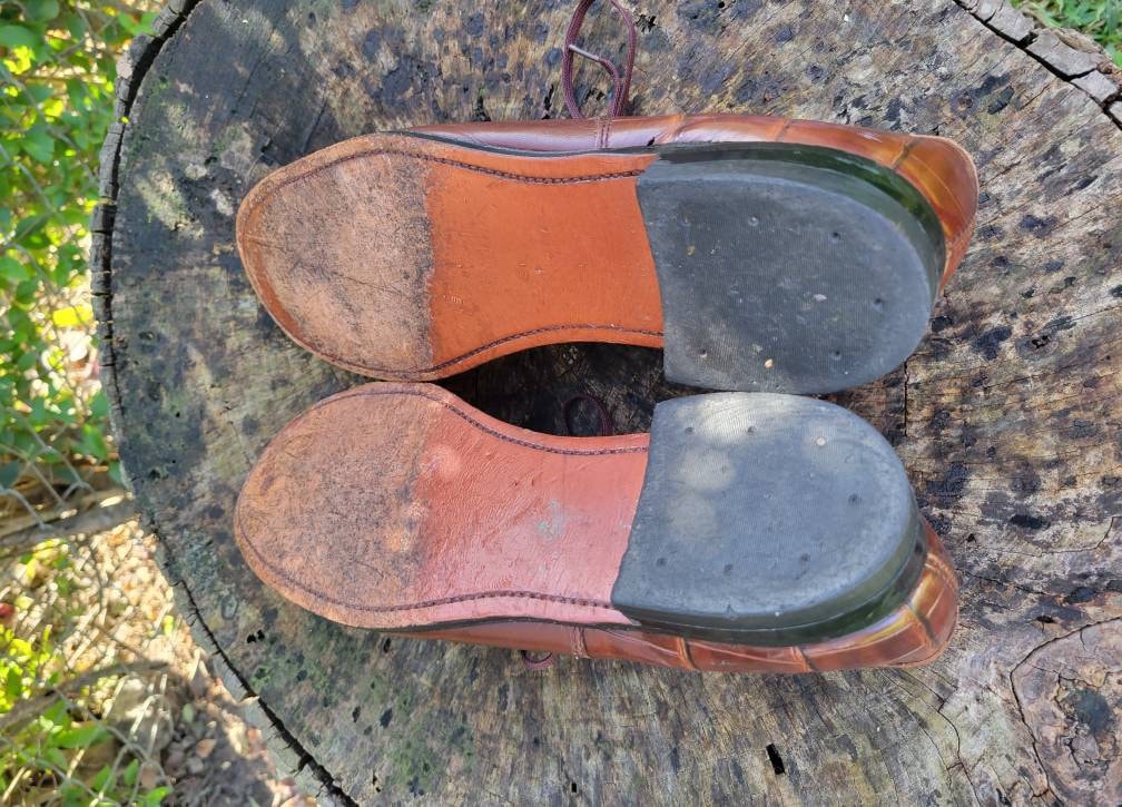 Vintage Stacy Adams Madison Cognac Cap toe Oxfords 9 M Etsy UK